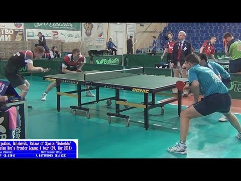 LAKEEV, BUROV vs BAYBULDIN, KUPRIYANOV Russian Club Premier League 4 Tour Table Tennis