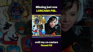 He Keeps His Grail Pin In A BAG 😳 #shorts #Lorcana #LorcanaCollectibles #dlc #tcg #disneypins