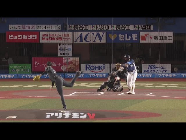 【1回表】4番の一振りで先制!! ライオンズ・佐藤龍世 センターへのタイムリーヒット!!  2024年9月22日 千葉ロッテマリーンズ 対 埼玉西武ライオンズ