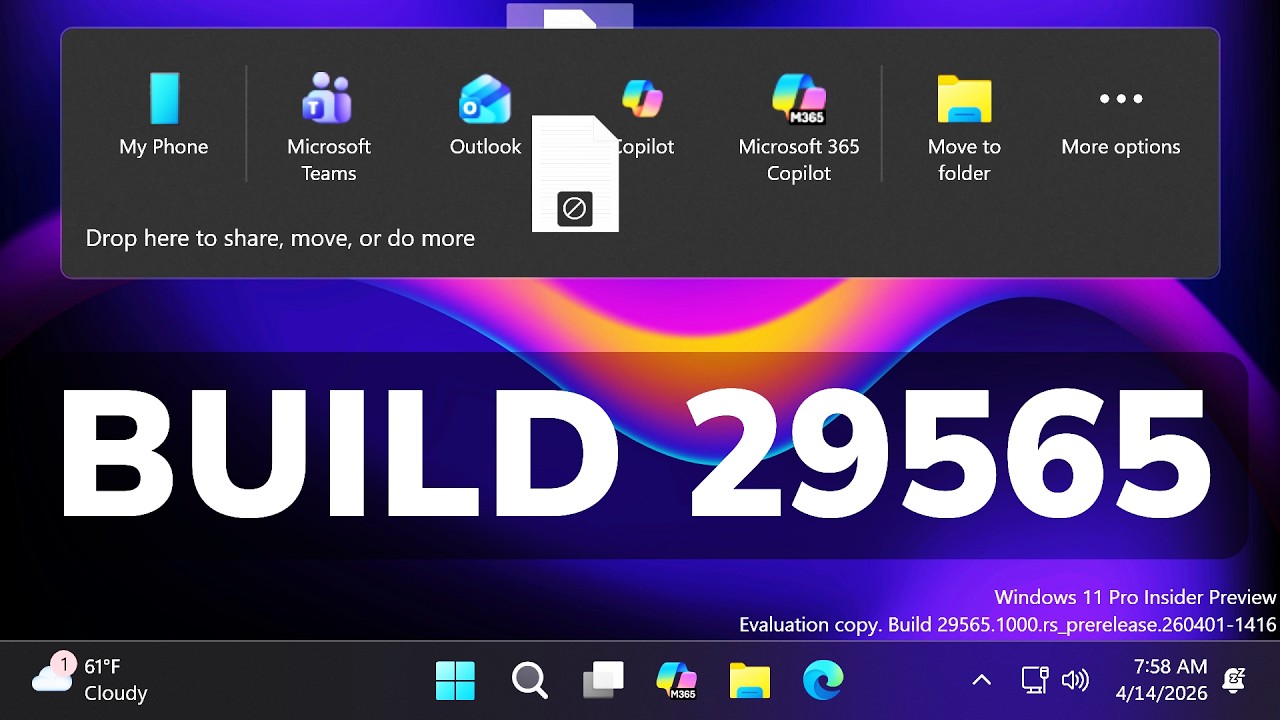 New Windows 11 vNext Build 29565 – New Screen Saver, Next Version of Windows Changes (Canary)