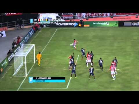 Gol de Jara. Estudiantes 1 - Central 0. Fecha 10. Primera División 2015. FPT