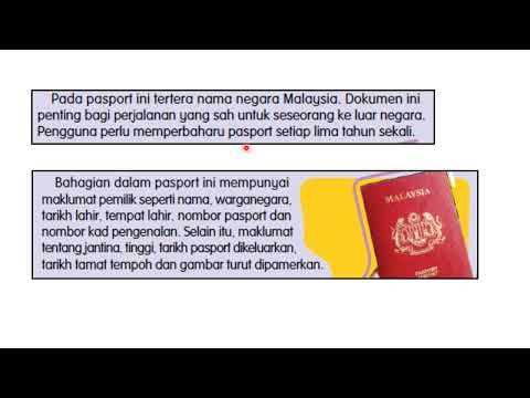 BM Tahun 4. Pasport Malaysia. Latihan 2 Menulis Ayat Dalam Perenggan Yang Diimlakkan.