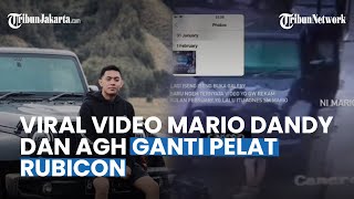 Viral Video Mario Dandy & AGH Seenaknya Ganti Pelat Rubicon untuk Hindari Pajak, Jonathan Naik Pitam