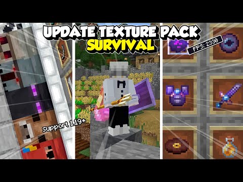 Update!!! Texture Pack Survival (JarPack V1.2) MCPE 1.19 || Minecraft Bedrock