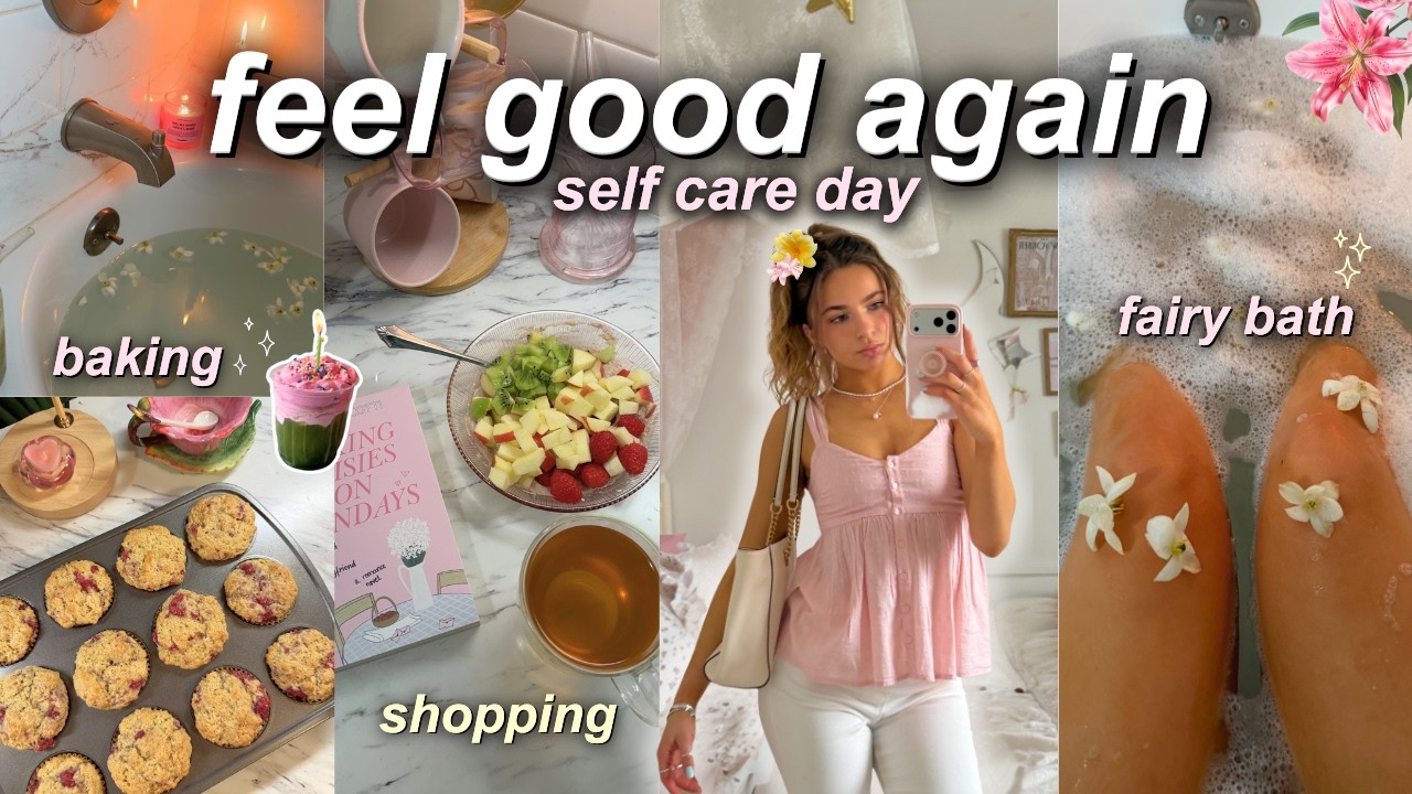 spring SELF CARE DAY 🍵 *whimsical spring era* fairy bath, baking, & journaling