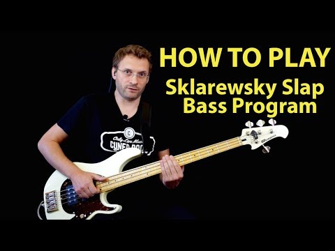 How to play Machine gun triplets Sklarewsky Bass Riff of the day 183 ITA