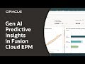 Predictive Insights in Oracle Fusion Cloud EPM: Demo