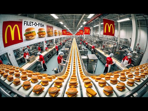 How McDonald's Filet-O-Fish is Made in a Factory | Fish Fillet Factory Process