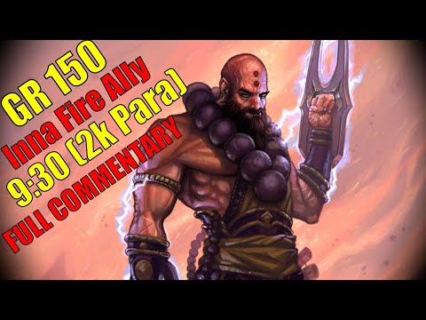 Diablo 3 Season 25 - Fire Ally Inna Monk GR 150 in 9:30 (2k para, solo-play only)