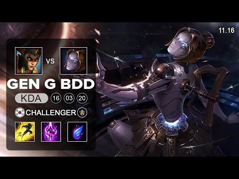 BDD vs Knight - Orianna Mid vs Cassiopeia - KR Challenger Patch 11.16