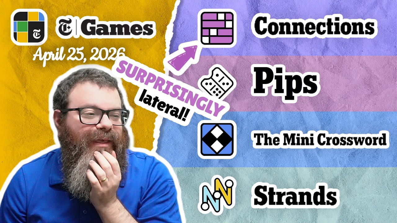 NYT Connections, Pips, Mini Crossword, and Strands | April 25, 2026