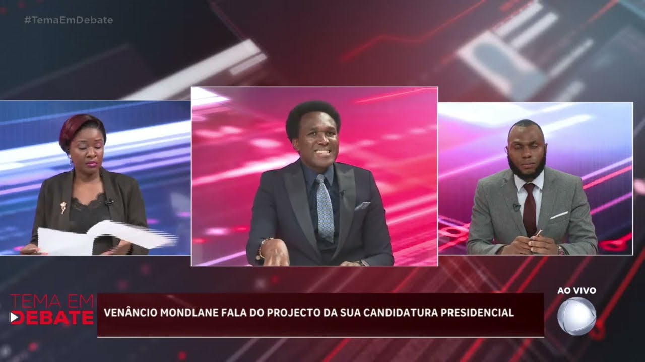 Assista na íntegra o #TemaEmDebate com Venâncio Mondlane, candidato presidencial