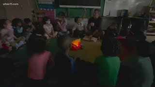 Some Louisville schools improvised 'for light' after winds caused massive power outages