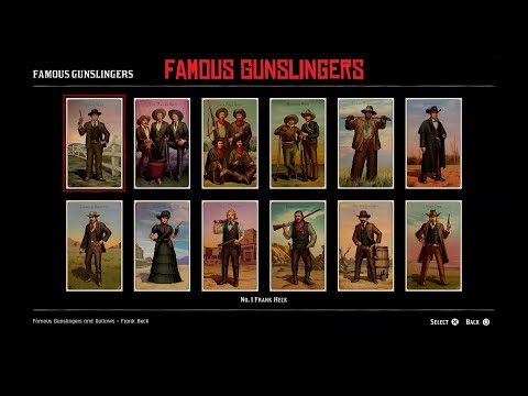 Famous Gunslingers. RDR2 100% Walkthrough. Cigarette Cards