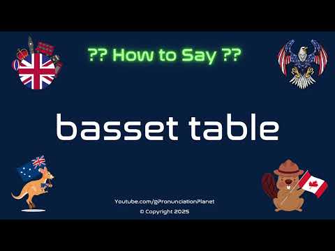 🪑 📏 How to Pronounce basset table? (CORRECTLY) | Pronunciation Planet