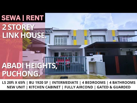New 2 Storey Terrace Abadi Heights Puchong For Rent video