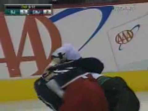 Jody Shelley vs Jared Boll Feb 7 2009