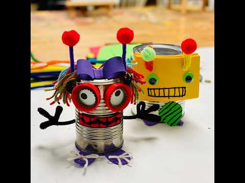 Upcycled Robots Tutorial - Made with McHarper Week 3, ep 2 Art tutorials crafts at home