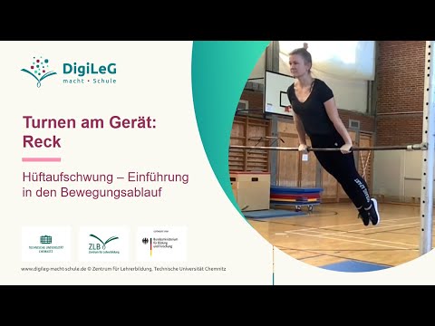 Turnen am Gerät Reck - Hüftaufschwung: Einführung in den Bewegungsablauf - Lehr-Lernvideo
