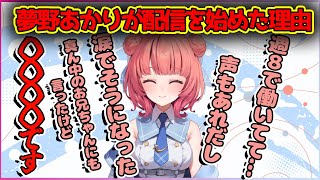 あかりんこと夢野あかりが配信を始めた理由と優しいお兄ちゃんについて【切り抜き/夢野あかり/濃いめのあかりん】