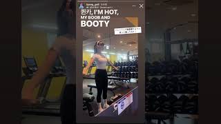 インスタ美女(@liyong_golf) ジム トレーニング動画 #shorts