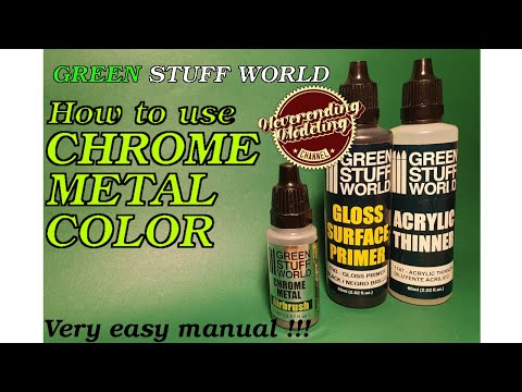 Test GREEN STUFF WORLD Chrome metal