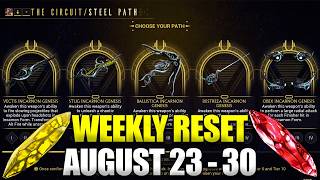 New Incarnons Return! Warframe Weekly Reset August 23 - 30!