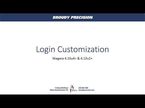 Login Page Customization in Niagara