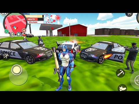 Rope Hero: Vice Town Police Chase Racket Launcher Payloads