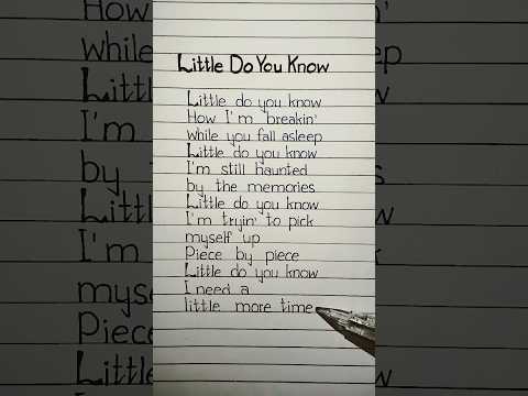 alex & sierra little do you know lyrics