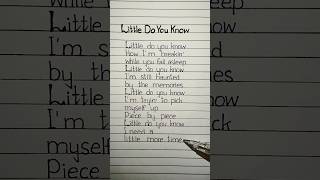alex &amp; sierra little do you know lyrics
