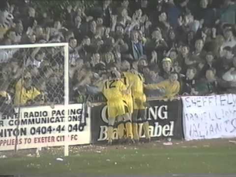 92/93 Exeter City v Port Vale - Autoglass Trophy