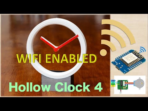Hollow clock "Wifi enabled", Wifi Clock