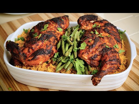 Make this Roasted Chicken with Delicious Marinade and Spiced Basmati Rice | Roasted Chicken Mandi
