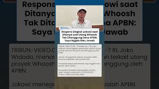 Respons Singkat Jokowi soal Utang Whoosh yang Tak Ditanggung APBN: Saya Nggak Mau Jawab
