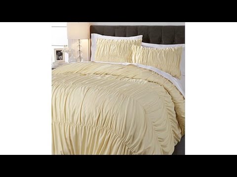 Concierge Collection Ruched 3piece Comforter Set