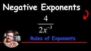 How to Simplify a Negative Exponent - BE CAREFUL - Algebraic Fraction
