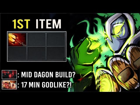 NEW META First Item Dagon Rubick Mid vs SF 17Min Godlike Crazy Burst Trolling Enemy in Ranked Dota 2
