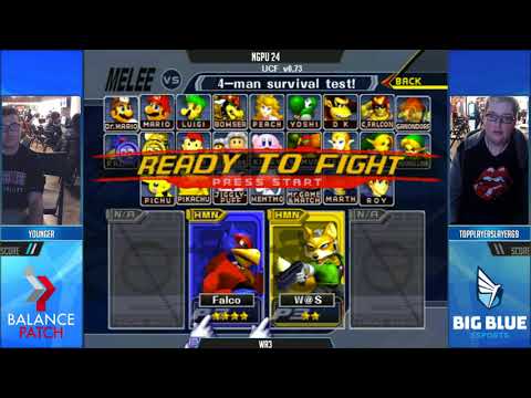 NGPU 24 SSBM - Younger (Red Falco) vs. Forrest (Falco, Fox) - Melee WQF