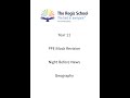 Geography Paper 1 Night Before News