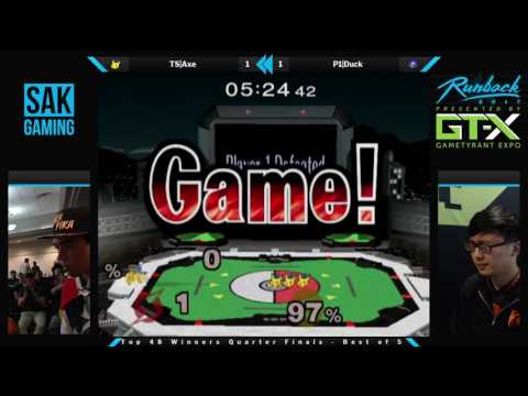 Runback 2017 Top 48 Winners Quarters - TS|Axe (Pikachu) vs P1|Duck (Samus)