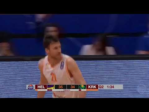 Blaž Mahkovic hits a fast break 3-pointer and the crowd ERUPTS (Helios Suns - Krka, 16.4.2023)