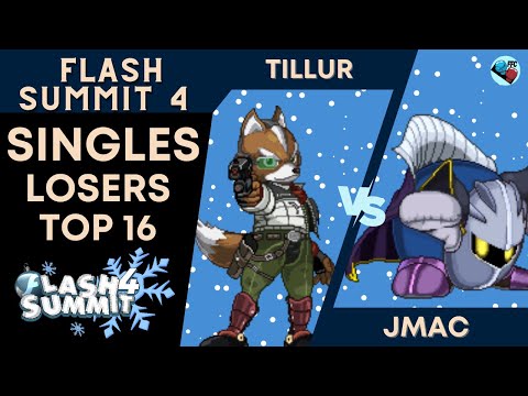 AFM Tillur (Fox) vs SC Jmac (Meta Knight) - SSF2 Losers Top 16 - Flash Summit 4