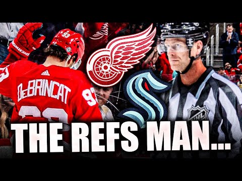 RED WINGS GET SCREWED BY THE REFS + DYLAN LARKIN TIES JACK HUGHES (Detroit VS Seattle Kraken) NHL