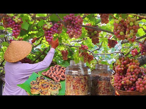 GRAPES from Vineyard to Table | Harvest Grapes, Make Wine, Grill Pork, Jam & more Grape Treats