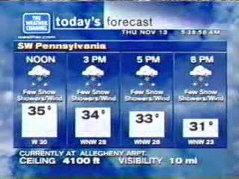 WeatherSTAR XL Local Forecast - Nov 13 2003 at 5:28 am