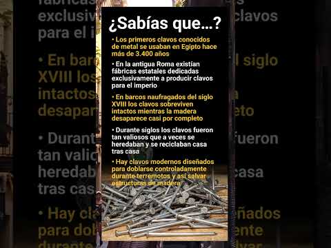 Datos sorprendentes e insólitos sobre el humilde clavo metálico