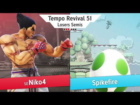 Tempo 51 - SE | Niko4 (Kazuya) Vs. Spikefire (Yoshi) - Losers Semis - Smash Ultimate
