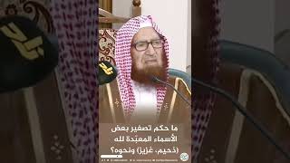 ما حكم تصغير بعض الأسماء المعبّدة لله (دُحيم، عُزيز) ونحوه؟ image