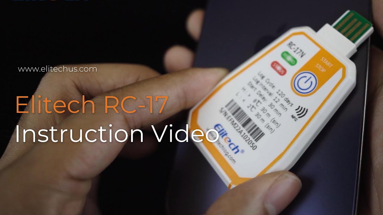 Elitech Single-use Data Logger RC-17 & RC-17N Operation Video